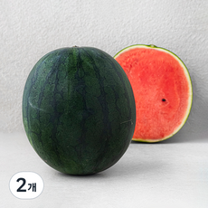 한반도 까망 애플수박, 2kg 미만, 2개