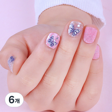 글로시블라썸 아동용 프린세스 젤리카 젤 네일스트립, 선샤인플라잉, 6개