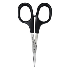 CANARY 長谷川刃物 極細刃工藝剪刀 薄刃設計 精細剪紙藝術適用, 黑色, 1支