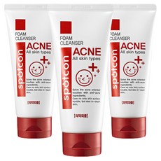 spotcon ACNE泡沫潔面乳, 120ml, 3個