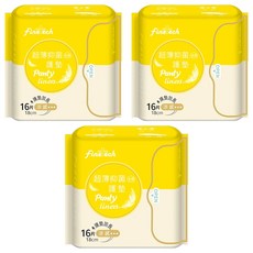 Finetech 釩泰 超薄抑菌涼感護墊 加長型, 18cm, 16片, 3包