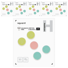 aguard 嬰兒電動磨甲器補充包 5入, 粉紅色 + 綠色 + 薄荷綠, 6個