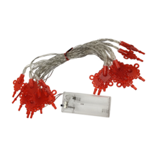 半島良品 節慶佈置燈串 新年款 3m, 中國結 紅色, 1個