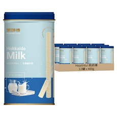 Healthful 黑師傅 捲心酥 北海道牛奶, 400g, 12罐