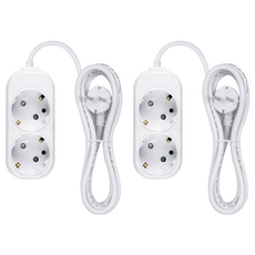 이어지다 접지 멀티탭 2구, 2.5m, 혼합색상, 2개