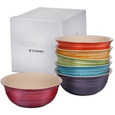 LE CREUSET 金屬穀物碗 500 毫升 6 件套, 紅色/橙色/Soleil/棕褐色/加勒比海藍/黑醋栗, 1套