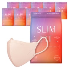 CLA 슬림핏 라이트 패키지 새부리형 보건용 마스크 소형 KF94, 25개입, 10개, 블러쉬베이지