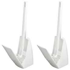 TOWA 東和產業 馬桶刷 附座, 2支, 白色