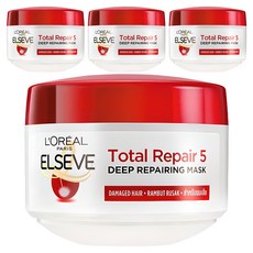 로레알파리 토탈 리페어 5 리페어링 헤어마스크, 4개, 200ml