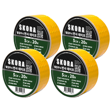 Skora 高亮度反光膠帶, 4個, 黃色