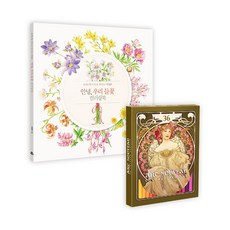 Chamdol 嗨 我們的野花著色本 + Art Nouveau 36色色鉛筆組, 雙套