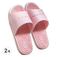 바롬몰 실내용 심플 지압슬리퍼 235~240cm, 2개, 핑크