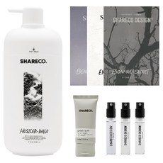 SHARECO 台灣公司貨 香氛潔淨日常組 灰燼 + 無瑕 + 能量小香水 + 菸草香沐浴膠 + 潔面乳體驗, 1套