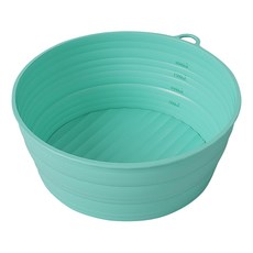 矽膠折疊烘焙發酵籃 圓型 附刻度 藍色, 1個