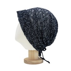 Bareunliving 花卉蕾絲廚房頭巾帽 DK-03, 海軍藍, 1個