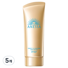 아넷사 퍼펙트 UV 선스크린 스킨케어 젤 N SPF50+ PA++++, 90g, 5개