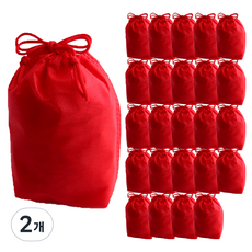 부직포 복주머니 더스트백 20 x 27 cm 25p, 레드, 2개