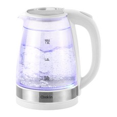 쿠킨 세이프 이중유리 전기포트 1.8L, KEK-GLB1840GDCP