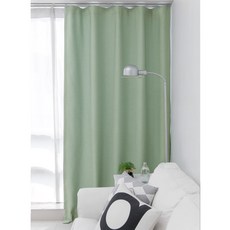 APOA ROOM 打孔式針織遮光窗簾, 綠色