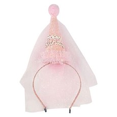 Mandeulhabi 生日派對髮箍, 1個, 粉紅亮片