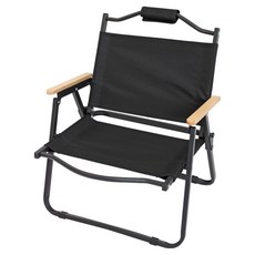 CROPUS 簡易折疊低背椅 EZC-003, 黑色, 1個