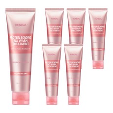 KUNDAL 昆黛爾 蛋白質受損護免洗理髮膜 依蘭花香, 6個, 130ml