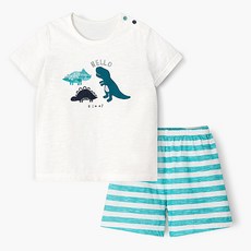 unifriend 兒童Crong樂園五分袖內衣上下套裝