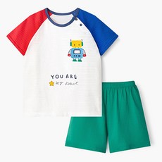 unifriend 兒童款機器人5分內衣上下套裝