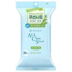 센카 올 클리어 프레시 클렌징 시트, 30개입, 1개