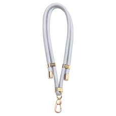 POLYWELL 寶利威爾 手機手腕短掛繩 霧面金金屬件 高質感 雙調節扣環 多種顏色 附透明手機殼吊卡 PW15-T65-0531, 灰色, 1條