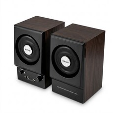Kinyo 二件式木質立體擴大音箱, PS-2000, 黑色 + 深木紋色
