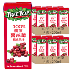 TREE TOP 樹頂 蔓越莓綜合果汁, 12瓶, 200ml