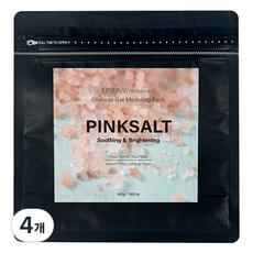 린제이 리네추럴 핑크솔트 모델링팩 지퍼백 400g, 4개, 1개입