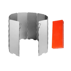 Chill Outdoor 鋁合金多折未氧化擋風板 附收納盒, 銀色, 1個