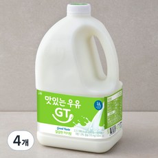 남양 맛있는우유 GT 깔끔한 저지방, 2.3L, 4개