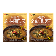 샘표 시골식우거지된장국 5개입, 40g, 2개