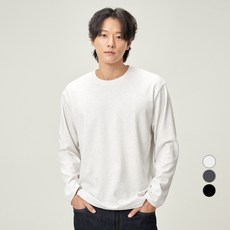 CARET 男性用 寬鬆版型 Interlock 特殊雙面針織 長袖 T恤