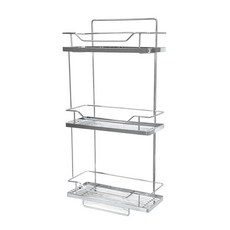 Cassido 卡司多 摩登不鏽鋼兩用置物架 大容量收納 浴室/廚房皆可使用, 1個, 3層, 28 x 15 x 62cm