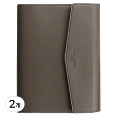 아이코닉 저니 오거나이저 가죽 커버 6공 바인더 A5, 02 애쉬 브라운, 2개