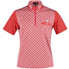 JEANPIERRE Lux Golf男款圖案半拉鍊短袖高爾夫球衫 AJP3M403