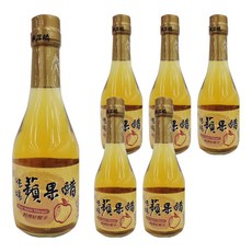 台酒 純釀蘋果醋, 以蘋果汁遵循古法釀造, 不殘留糖分, 口感自然甘爽, 溫和不嗆, 適合各種料理烹調, 調味醬料或調配果汁飲, 300ml, 6瓶