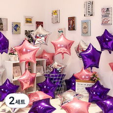 스테디얼 홈파티 생일파티 꾸미기 풍선 20p 세트 별, 혼합, 2세트