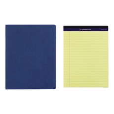 思丹達赫里蒂奇 文件板夾 + A4美式法律筆記本 隨機出貨 50張組合, 海軍藍, 1套