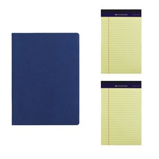 標準A5文件板夾 + A5筆記本 2入, 海軍藍 + 隨機出貨, 1套