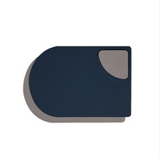 JQ Living 餐墊 2入 + 杯墊 2入 組, 海軍藍, 淺灰色, 餐墊(44 x 30 cm), 杯墊(12.5 x 10 cm)