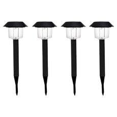 ZIO-BIZ 太陽能迷你庭園燈 4入, 黑色