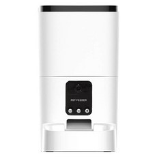 dudupet 寵物自動餵食器 視訊版, 6L, 白色 + 黑色, 1個