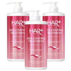 Hair Plus 絲綢塗層乾燥受損髮質護理, 1L, 3個