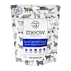 THE NEW ZEALAND NATURAL PET FOOD 貓咪冷凍乾燥零食 100%全天然無穀 紐西蘭製造, 牛綠草胃 + 綠唇貽貝, 40g, 1包