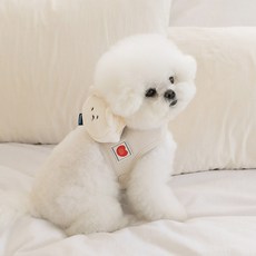 PETSLAND 狗狗努貝熊胸背帶, 1個, 象牙白